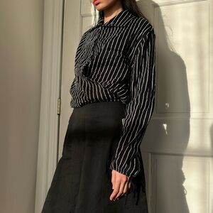 Telfar S/S19 embroidered wrap shirt